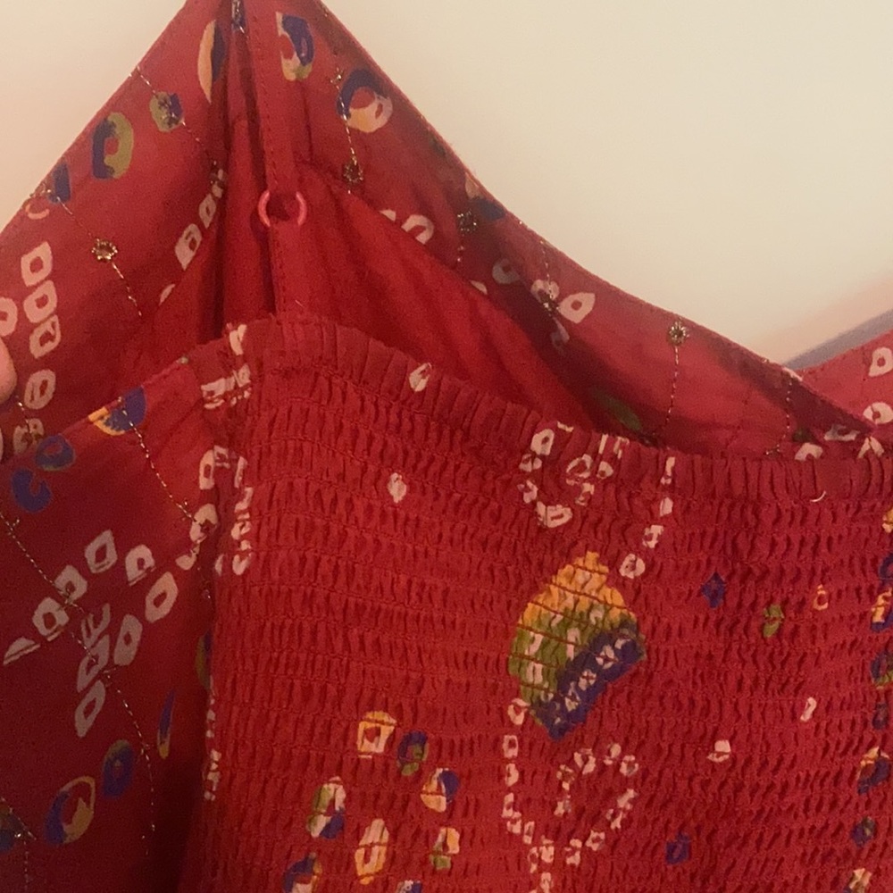 Free people red dress with gold detail - Picture 5 of 6